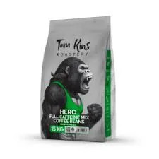 خرید دانه قهوه Tam Kins Hero نقرهای 15 کیلویی مناسب کافیشاپها و مصرف عمده با کیفیت پایدار
